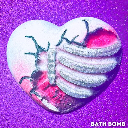 Posh Goth Skeleton Heart Bath Bomb