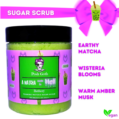 A MATCHA Made in HELL Foaming Sugar Scrub