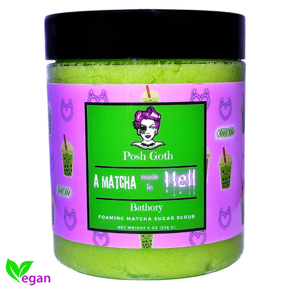 A MATCHA Made in HELL Foaming Sugar Scrub