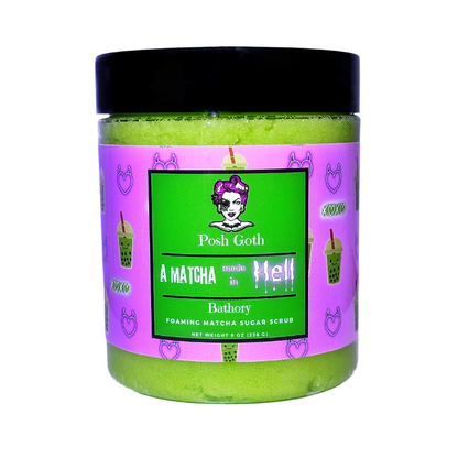 A MATCHA Made in HELL Foaming Sugar Scrub