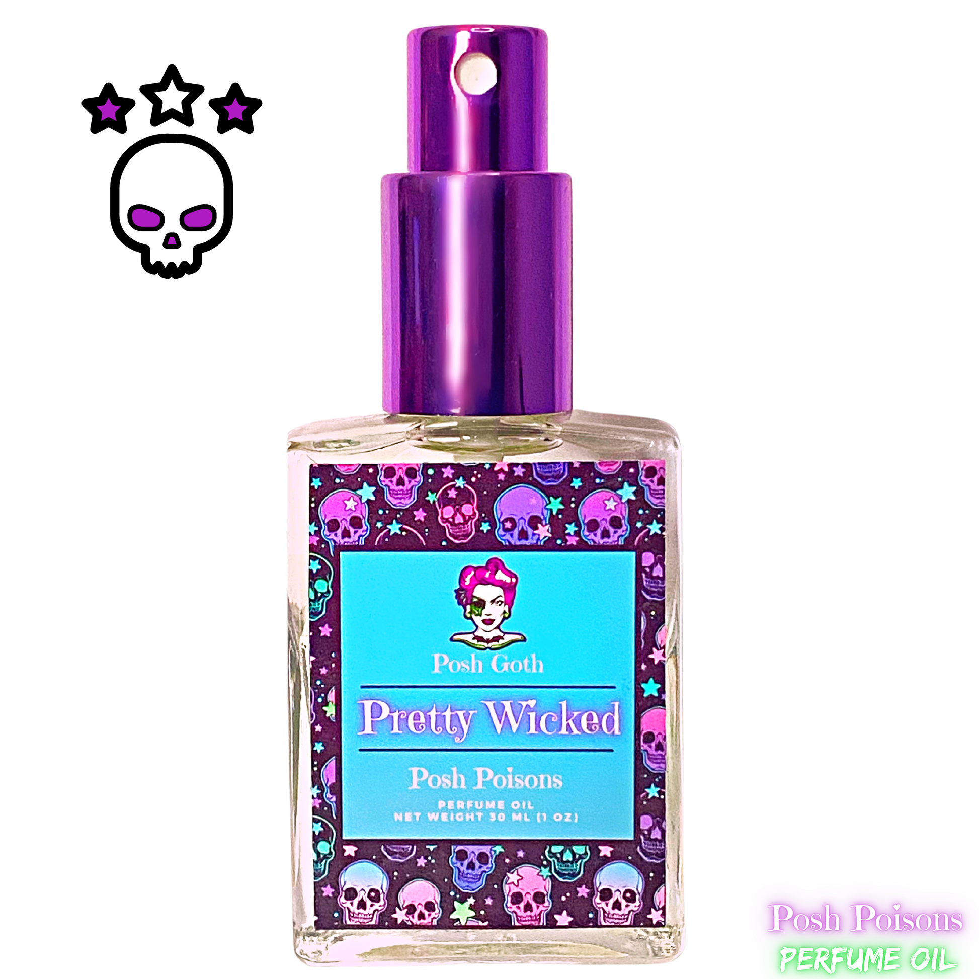 Pretty Wicked Goth Skull Perfume