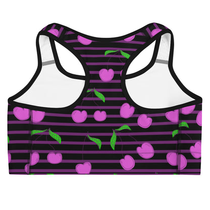 CHERRY BOMB Goth Gym Sports Bra