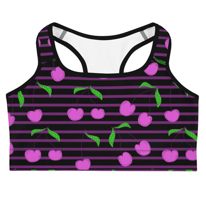 CHERRY BOMB Goth Gym Sports Bra