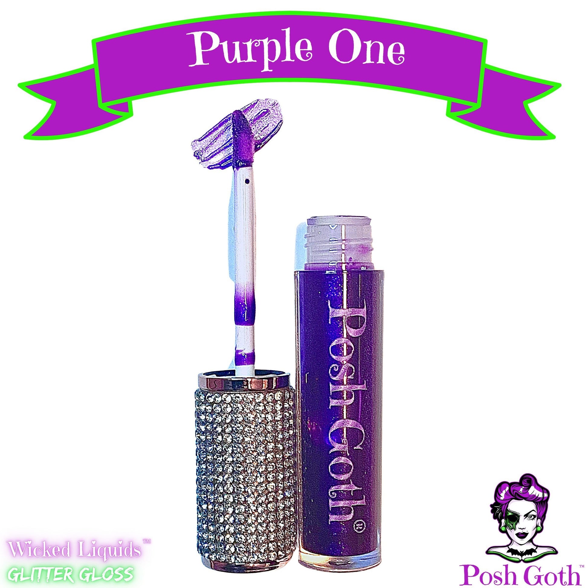 PURPLE ONE Wicked Liquids™ Glitter Gloss - Posh Goth -  