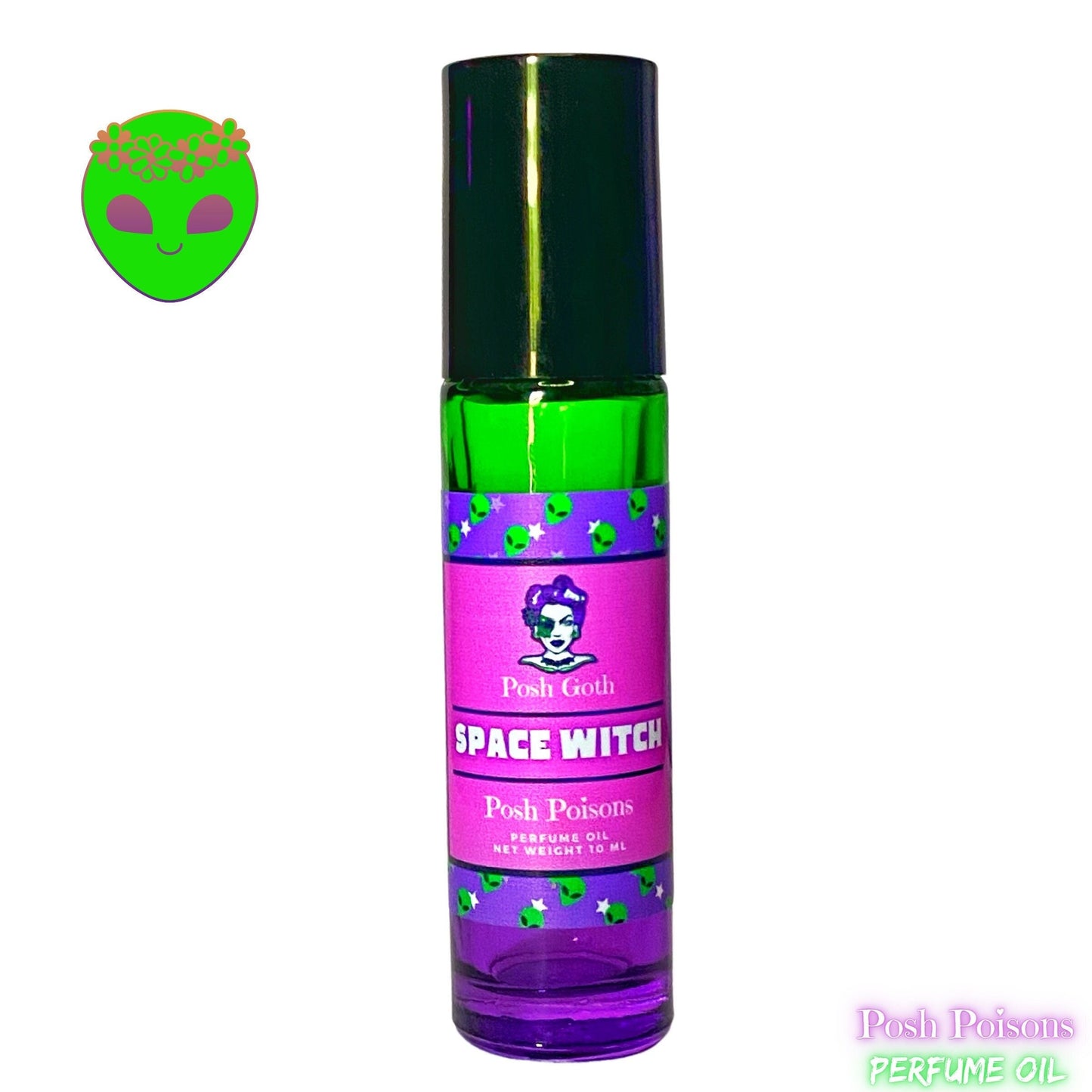 SPACE WITCH Rose Musk & Jasmine Gothic Perfume 10 ml roller-ball