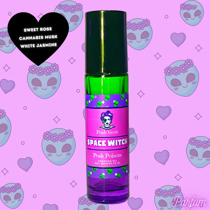SPACE WITCH Rose Musk & Jasmine Gothic Perfume 10 ml roller-ball