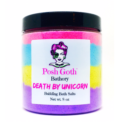 DEATH BY UNICORN Bubbling Bath Salts by Posh Goth - Posh Goth -  