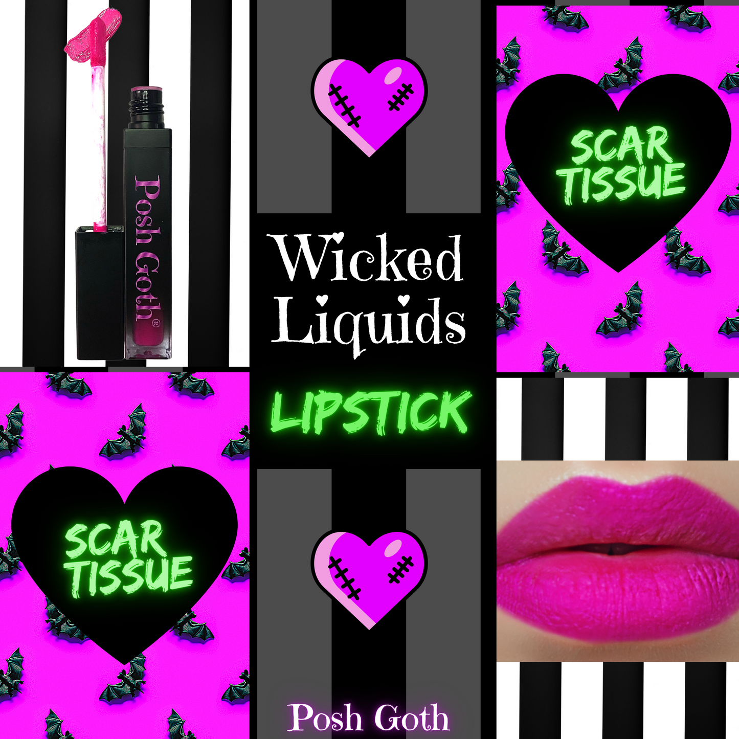 SCAR TISSUE Long-Wear Wicked Liquids™ Matte Neon/Hot Pink Lipstick