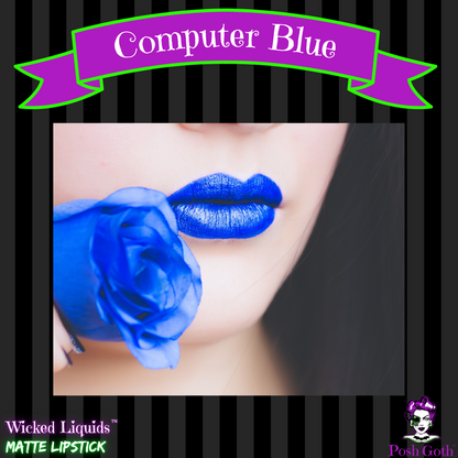 Computer Blue Goth Lipstick