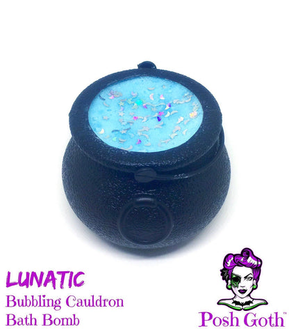 LUNATIC Fruity and Floral Scented Bubbling Cauldron Bath Bomb by Posh Goth - Posh Goth - Gothic Soap 